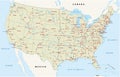 Us interstate highway map Royalty Free Stock Photo