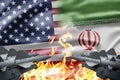 US and Iran Royalty Free Stock Photo