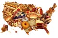 US Junk Food Diet Royalty Free Stock Photo