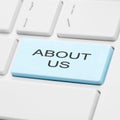 About us keyboard button Royalty Free Stock Photo