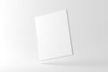 US Letter Softcover Book Cover White Blank Mockup