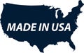 US Made. Made in United States of America stamp. White text on b Royalty Free Stock Photo