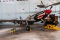 A US made WWII fighter aircraft in the Indonesian Air Force Museum, Yogyakarta, Indonesia