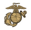 United State Marine Corps Eagle Globe and Anchor ega design