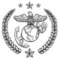 Us Marine Corps Insignia Royalty Free Stock Photo