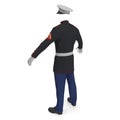 US Marine Corps Parade Uniform model Isolated on White Background 3D Illustration Royalty Free Stock Photo