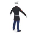 US Marine Corps Parade Uniform model Isolated on White Background 3D Illustration Royalty Free Stock Photo