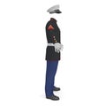 US Marine Corps Parade Uniform model Isolated on White Background 3D Illustration Royalty Free Stock Photo