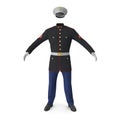 US Marine Corps Parade Uniform model Isolated on White Background 3D Illustration Royalty Free Stock Photo