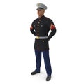 US Marine Corps Soldier in Parade Uniform Isolated on White Background 3D Illustration