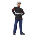 US Marine Corps Soldier in Parade Uniform Isolated on White Background 3D Illustration Royalty Free Stock Photo