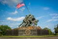 The US Marine Corps War Memorial in Arlington, Virginia.