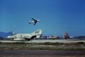 US Marine F4 Phantom Fighter Landing in DaNang, Vietnam ca1968