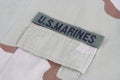 US MARINES branch tape with dog