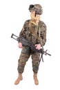 US MARINES with M249 machine gun Royalty Free Stock Photo