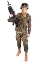 US MARINES with M249 machine gun Royalty Free Stock Photo