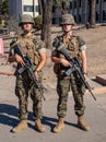US Marines Standing Guard Royalty Free Stock Photo