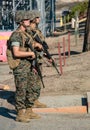 US Marines Standing Guard Royalty Free Stock Photo