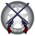 US Marshal Guns and Badge Royalty Free Stock Photo