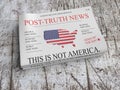 Pile of Newspapers Post-Truth News On Scratched Old Wood, 3d illustration