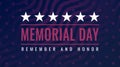 US Memorial Day - Remember and Honor flyer