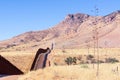 The US-Mexico border wall in Arizona desert Royalty Free Stock Photo