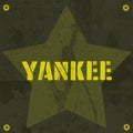 US military phonetic alphabet, letter Y, YANKEE sepecial force illustration, background