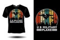 Us military plane t shirt mockup retro vintage design