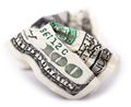 Isolated Crimped Cash Royalty Free Stock Photo