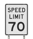 US 70 mph Speed Limit sign Royalty Free Stock Photo