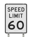 US 60 mph Speed Limit sign Royalty Free Stock Photo