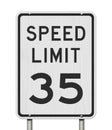 US 35 mph Speed Limit sign Royalty Free Stock Photo