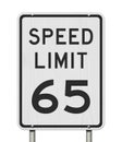 US 65 mph Speed Limit sign Royalty Free Stock Photo