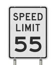 US 55 mph Speed Limit sign Royalty Free Stock Photo