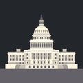 US National Capitol in Washington, DC. American landmark. Vector