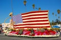 US national flag parade float Royalty Free Stock Photo