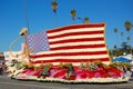 US national flag parade float