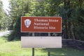 US National historic site at the location of the colonial era farmhouse Haberdeventure of Thomas Stone