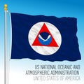 US National Oceanic and Atmospheric Administration flag, NOAA, USA Royalty Free Stock Photo