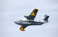 US Navy aircraft in a flight at the annual Pacific Airshow event Royalty Free Stock Photo