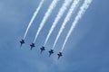 US NAVY Blue Angels flying at airshow