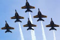 US NAVY Blue Angels flying at airshow