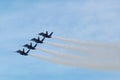 US NAVY Blue Angels flying at airshow Royalty Free Stock Photo