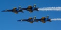 US Navy Blue Angels in four ship formation Royalty Free Stock Photo