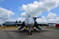 US Navy Boeing F/A-18E/F Super Hornet fighter on display at Singapore Airshow