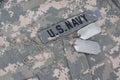 Us navy camouflaged uniform Royalty Free Stock Photo