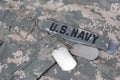 Us navy camouflaged uniform Royalty Free Stock Photo