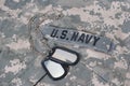 Us NAVY camouflaged uniform Royalty Free Stock Photo