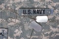 Us navy camouflaged uniform Royalty Free Stock Photo