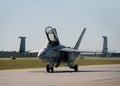 US Navy F/A-18 jetfighter landing